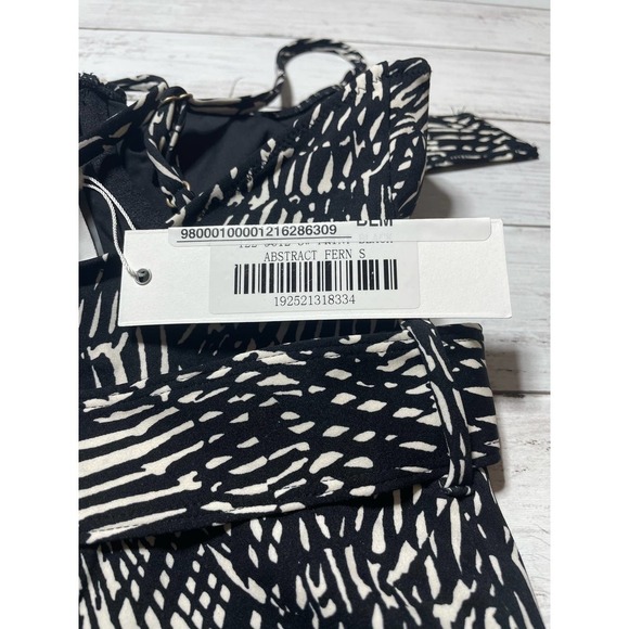 Jonathan Simkhai Noa Swim One Piece Swimsuit Printed Black Underwire Belted S - Picture 8 of 12